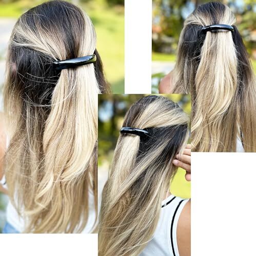 Paris CP2665 French Hair Barrette Clip for Girls for Thick Curly Black Narrow - Bild 2 von 6