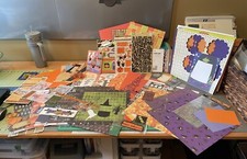 Large Lot Halloween scrapbooking Sheets, Cardstock Stickers, Embellishments