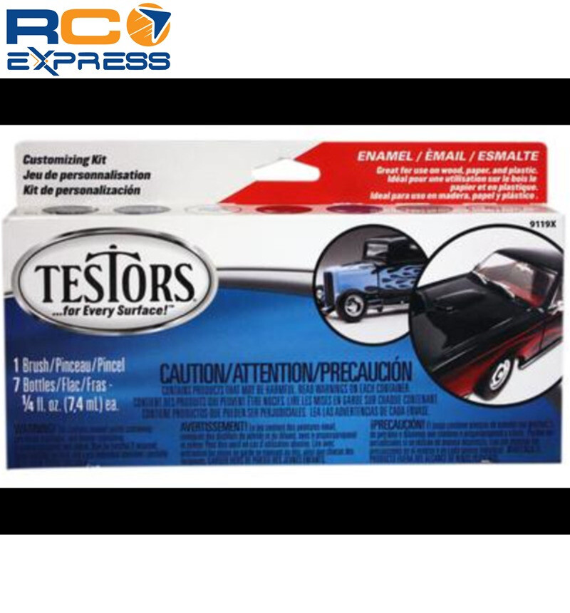 Testors Modelling Tools Enamel Paint Testors Model Car Paint Kit - 6 Color Set For Model ...