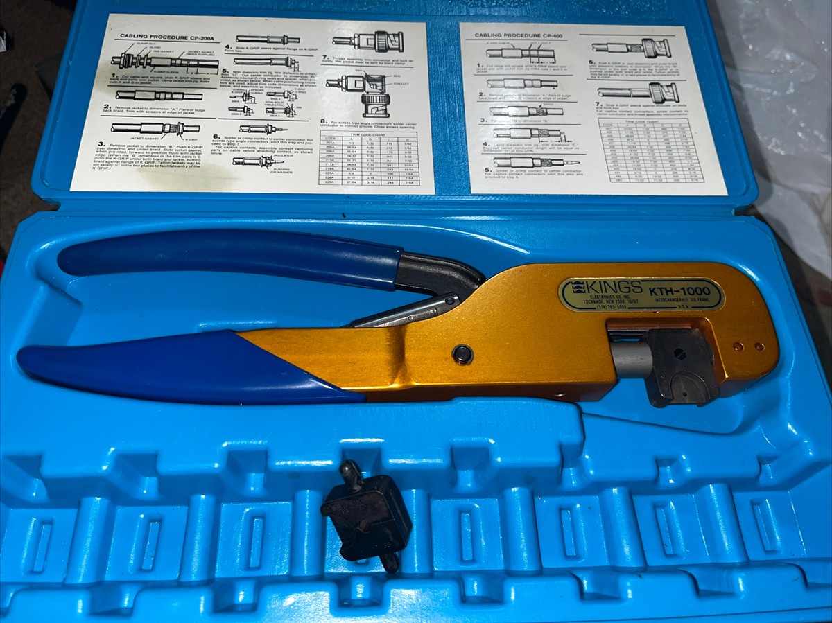 KINGS KTH-1000 Hand Crimp Tool KTH-2007 & Kth-2138 W/case | eBay