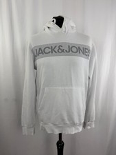 Mens Jack Jones hoodie Medium M 40 inwhite Cotton pullover