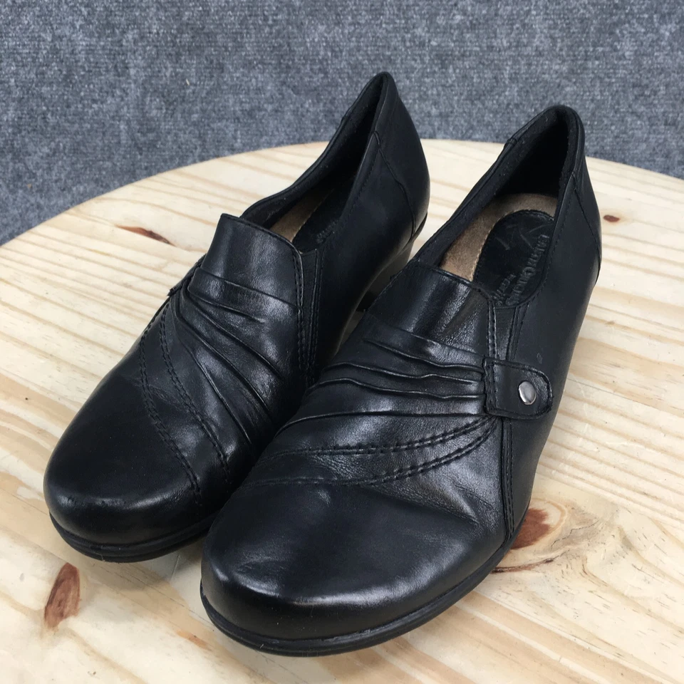 Earth Origins Botas Mujer 10M Rochesters Botín Cuero Negro Tacones Bloque Foto 3 de 4