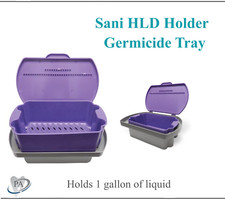 CROSSTEX Sani HLD Holder Germicide Tray Large, 1 Gln, Color-coded calendar Lid