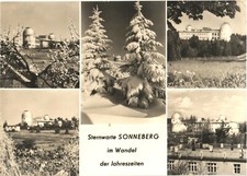 Sonneberg Germany Sternwarte Observatory Seasons Multi-View Chrome Postcard 1975