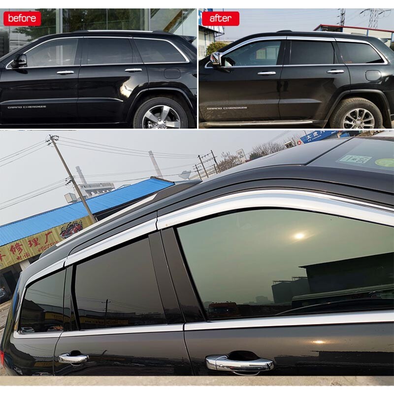 For Jeep Grand Cherokee 20112019 Chrome Window Visor Vent Shades Sun