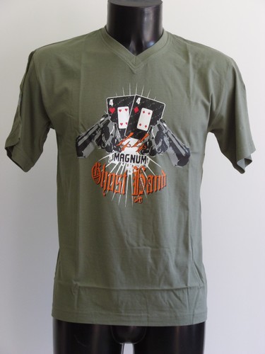 T-shirt Limp'in Thème Poker - Taille S Homme - Col V - Marron - Neuf Avec étiquettes
