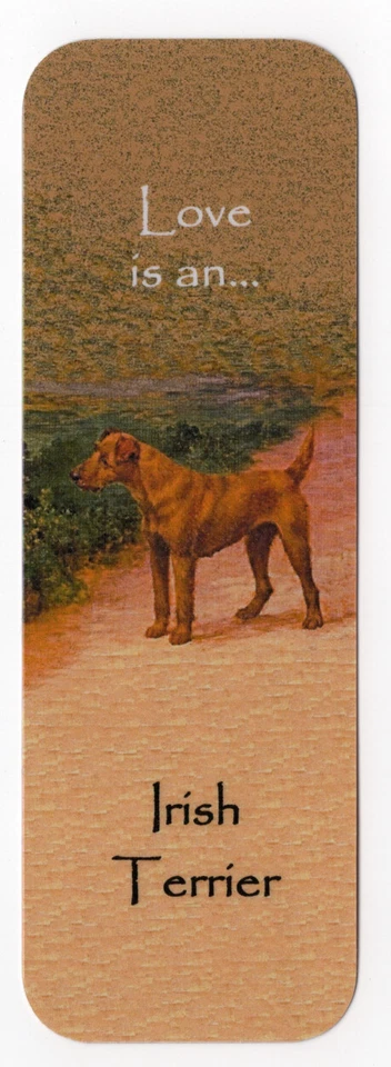 K9-KARDS IRISH TERRIER BEAUTIFUL DOG BOOKMARK SAME IMAGE BOTH SIDES GREAT GIFT