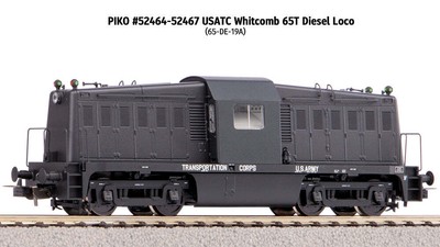PIKO 52464 HO Scale 65-DE-19-A Diesel USATC II, New #