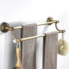 Antique Brass Bathroom Accessory Double Towel Bar Towel Rail Towel Holder