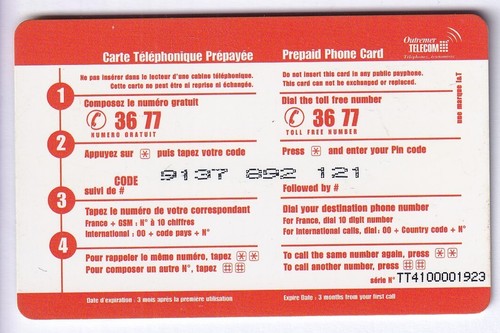 DOM-TOM TELECARTE / PHONECARD .. ILE LA REUNION 40F OUTREMER TOTAL SEXY TT41 +N° - Picture 2 of 2