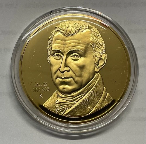 1973 FM STERLING SILVER 41 GRAM PROOF PRESIDENTIAL COIN = 1.2 OZ ASW = MONROE