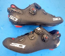 SiDi Wire 2 Push Carbon Vent 40 EU / 6.5 US Black road shoes 3-bolt spin 🇮🇹