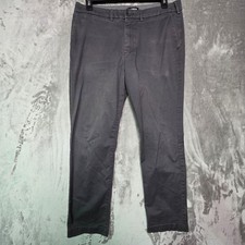 Express Mens Slim Fit Chino Pants Charcoal Gray Stretch 34x30 Flat Front