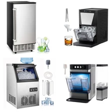 150LBS/24H Commercial Ice Maker Built-in Undercounter Ice Cube Machine Automatic