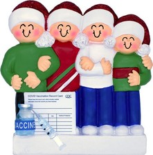 Together Again Family of 4 Personalized Christmas Ornament