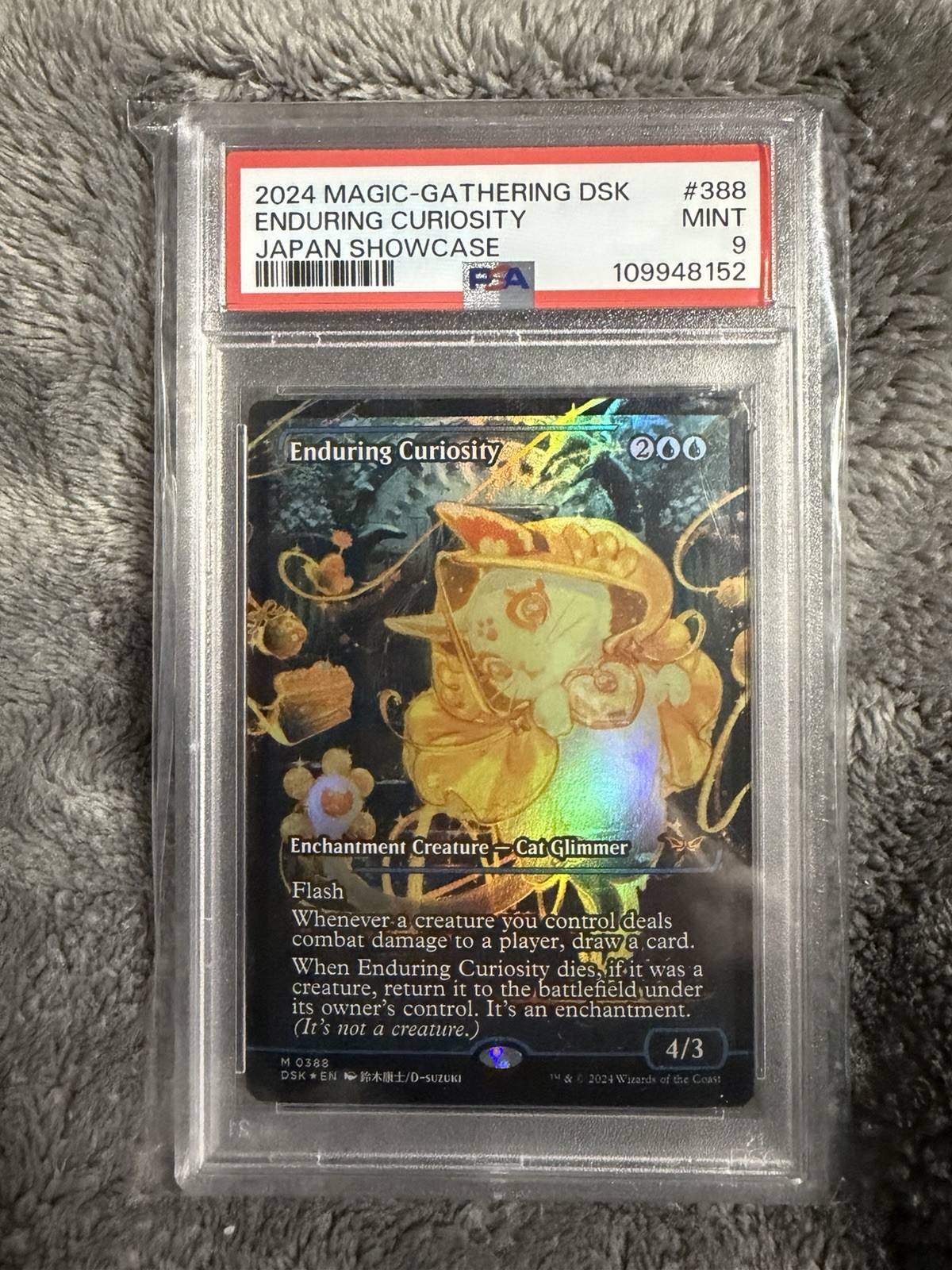 2024 MTG Enduring Curiosity (Showcase) Duskmourn: House of Horror 388 PSA 9 Mint view 4
