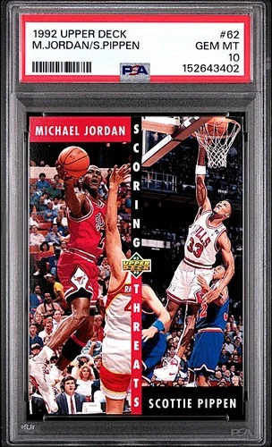 1992-93 Upper Deck Michael Jordan / Scottie Pippen SCORING THREATS #62! PSA 10!