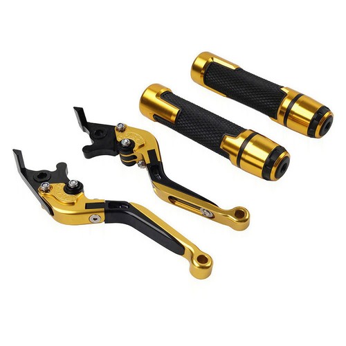 Lenkergriffe Sets Gold ALU Kupplungshebel Bremsehebel für Yamaha MT-15 XSR155 - Picture 2 of 10