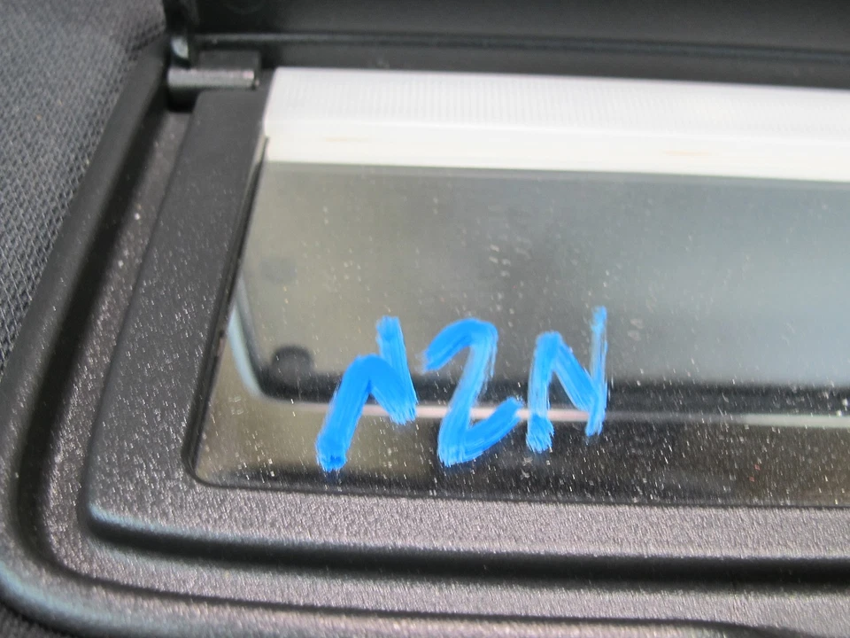 09-20 Nissan Z34 370z cupê conjunto de 2 sunvisor dianteiro direito e esquerdo preto fabricante de equipamento original - Imagem 2 de 4