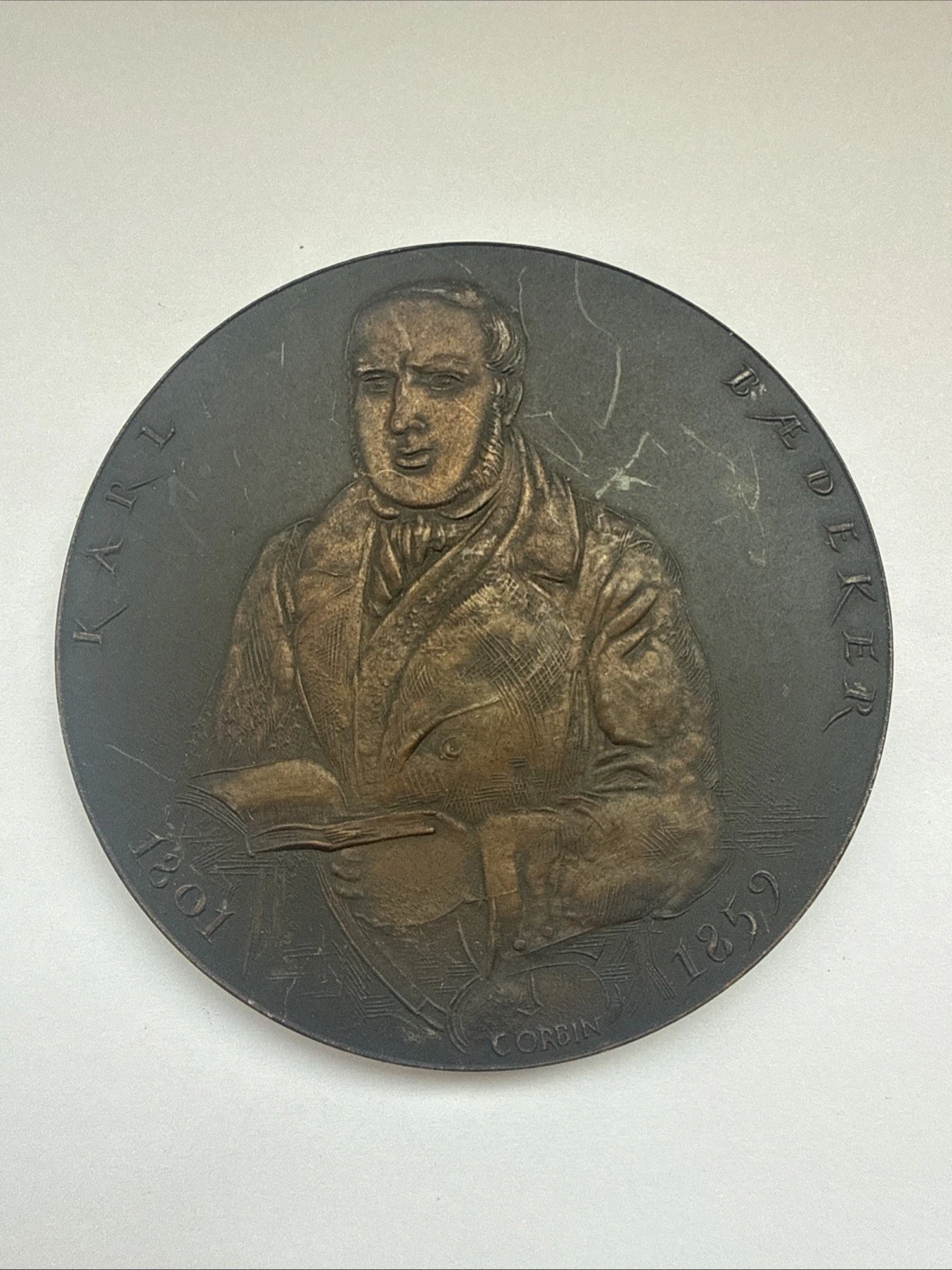 Médaille Karl Bædeker 1801-1859 En Bronze