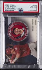 2020 TOPPS PLAYER MEDALLION #TPMMT MIKE TROUT PSA 8