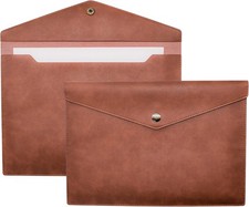 1 Piece PU Leather File Folders A4 Document Holder File Envelope Waterproof