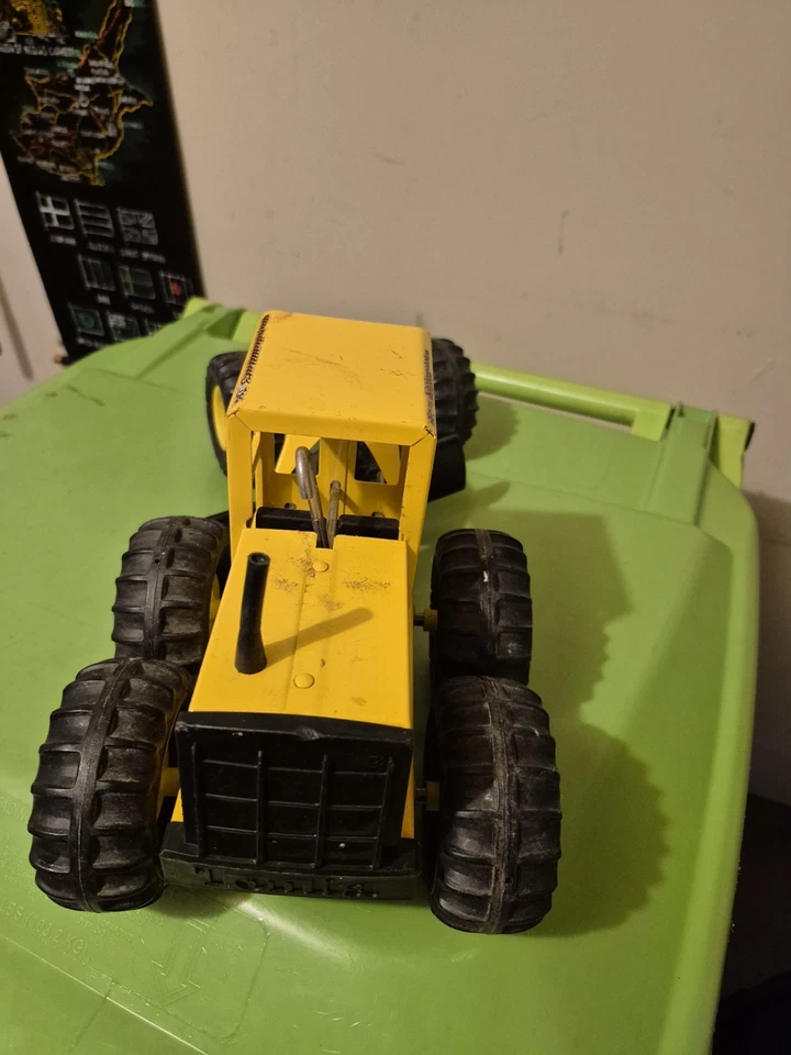 Niveladora de carretera vintage de metal Tonka amarilla Foto 3 de 4