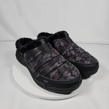 Ryka Anise Womens Camo Puffer  Mules Faux Fur Trim Comfort Slip On Shoes 9.5 NIB