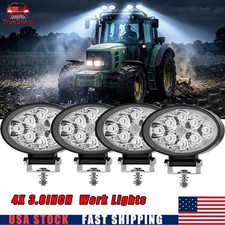4xoval 65w Agricultural Led Lights 12v 24v Tractor Work Light Flood Lamp Digger