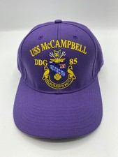 The Corps USS McCampbell DDG 85 CSTT Logo Purple Baseball Cap Hat One Size