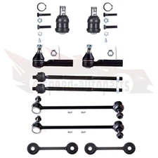 10pcs Front Lower Ball Joints Sway Bar Tie Rod For 2000 Chrysler Grand Voyager