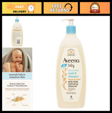 Gentle Baby Wash  Shampoo with Natural Oat Extract, Tear-Free, 18 Fl Oz, 4 Pack