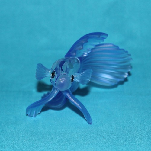 Swarovski Crystal Figurine, Siamese Fighting Fish Blue, (236718) 3.2" NIB - Picture 2 of 4