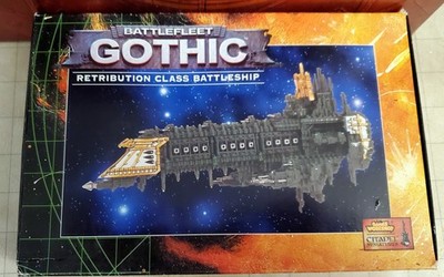 Warhammer 40k Battlefleet Gothic Imperial Retribution Class Battleship Metal NIB