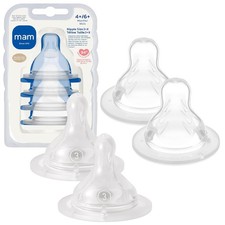 Baby Bottle Anti-Colic Nipples Mixed Flow, 4 Pack Fits All Bottles