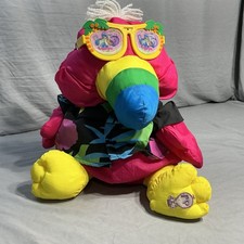 FISHER-PRICE Wild Things Puffalumps Pink Toucan Plush with Glasses 1987