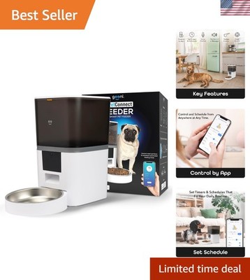 Automatic 6L Pet Feeder with WiFi, Voice Control & Battery Backup for Cats/Dogs