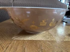 Vtg Pyrex Early American 444 Cinderella Mixing Bowl 4 Quart Brown Glass