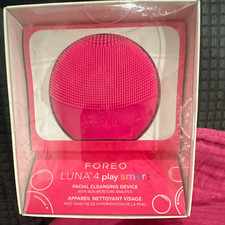 FOREO LUNA 4 play smart Facial Cleansing Device, Waterproof Silicone, Pink