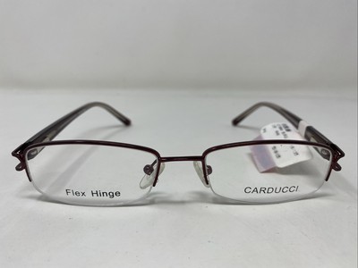 CARDUCCI CD7004 Burgundy 53-18-135 Metal Half Rim Eyeglasses Frame &E55