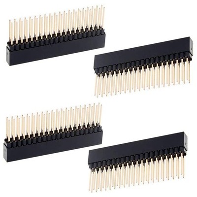 2 X 20 (40 Pin) Stapel Kopf für  A+/ B+/ Pi 2/ Pi 3 Extra Hoher Kopf (Pack 5412