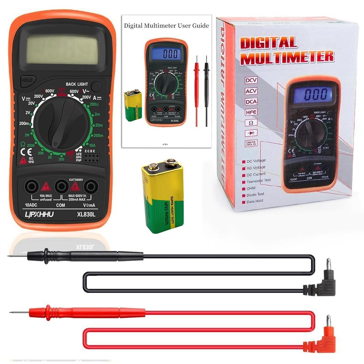 ウェア ELECTRIC VOLT MULTI BAND Digital Multimeter Voltmeter Battery Voltage Multi Tester AC