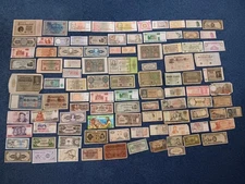 LOT OF 99 WORLD WIDE BANKNOTES