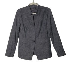 Banana Republic Gray Long and Lean Blazer Size 8 Career Professional