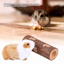 AWooden Animal Tunnel Exercise Tube Chew Toy For Rabbit Ferret Hamster Guinea