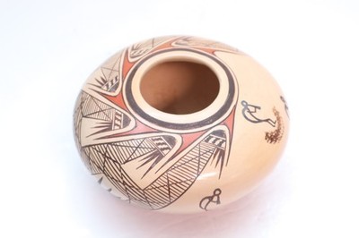 Vintage 5.5'' HOPI POTTERY POLYCHROME HAND COILED SEED POT JAR ADELLE NAMPEYO