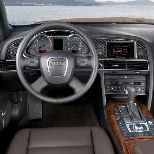 Cubierta de cuadro de velocímetro interior de fibra de carbono para Audi A6 C6 S6 2005-2011 - Imagen 4 de 15