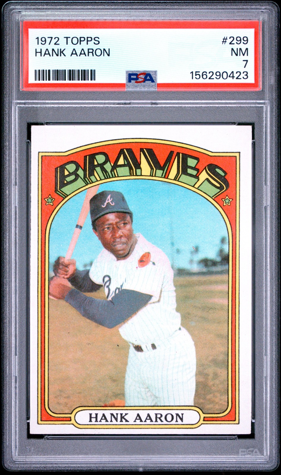 1972 TOPPS #299 HANK AARON PSA 7
