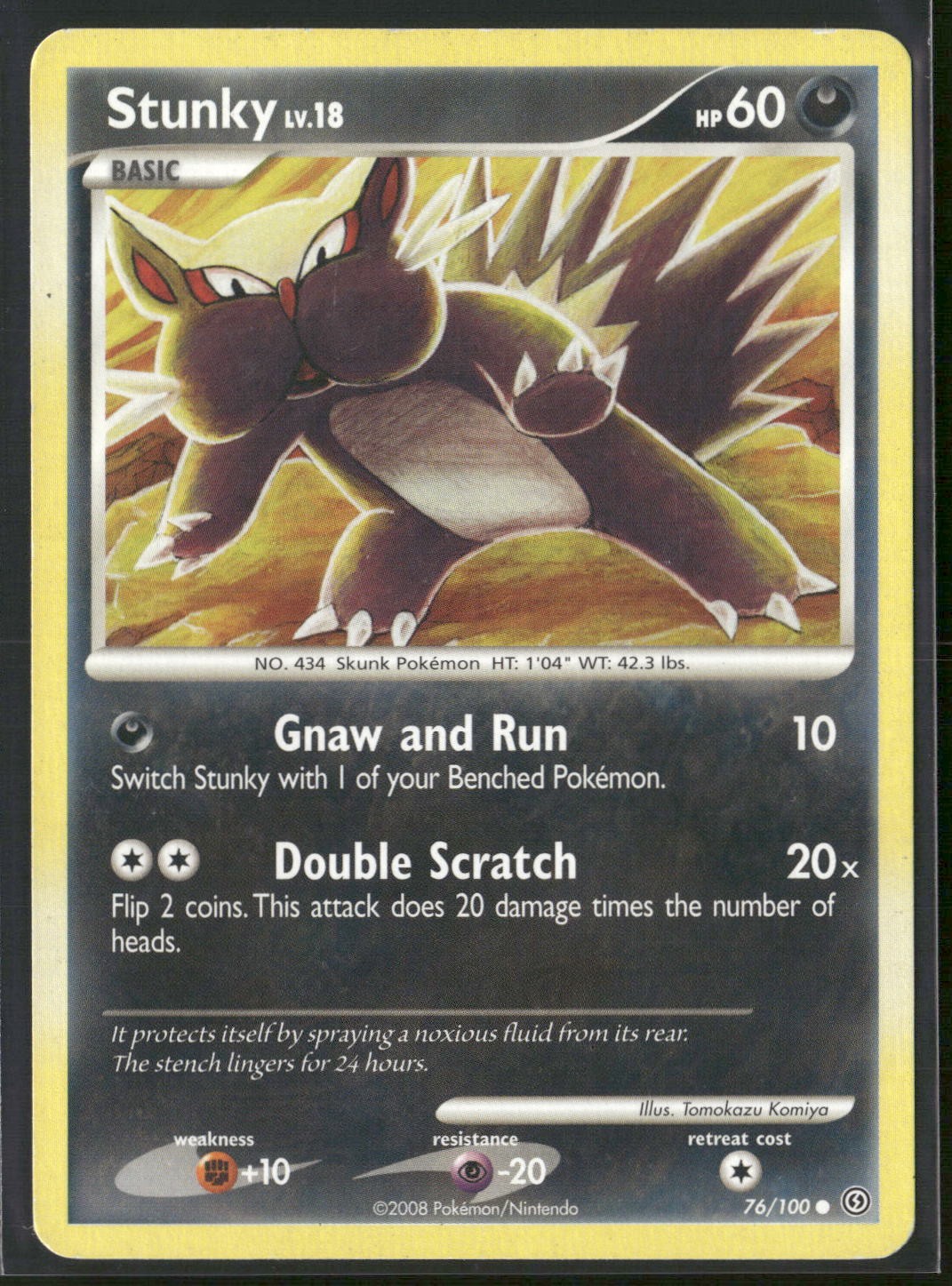 Stunky 76/100 Common Stormfront Pokemon Heavily Played