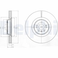 2X Delphi Bremsscheibe BG9060C FüR GL Klasse Mercedes X164 W251 V251 W164 320